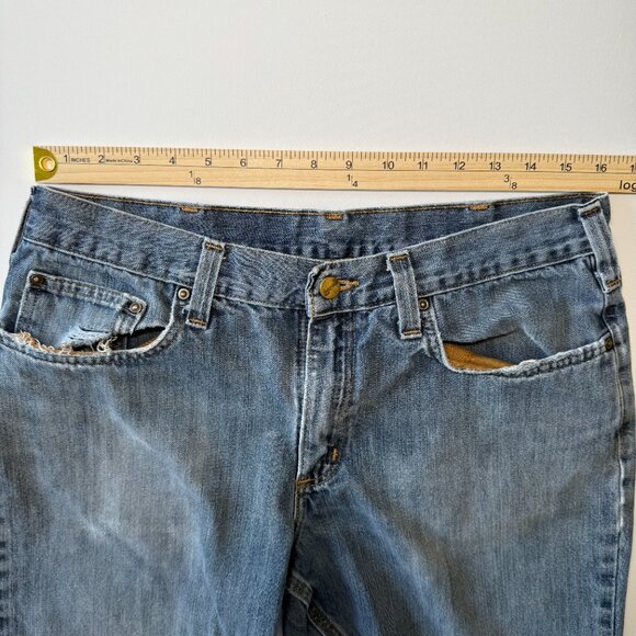 Carhartt Denim Cutoff Shorts from Men's Size 34 Jeans Medium Wash Carhartt - Picture 9 of 16